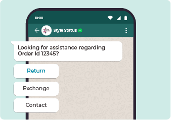 After sales service using WhatsApp Business API