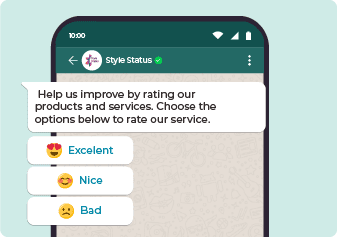 Recopile comentarios de los clientes utilizando la API empresarial de WhatsApp