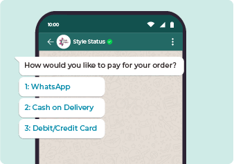 Cobrar pagos usando la API empresarial de WhatsApp