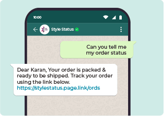 Envíe actualizaciones de envío usando WhatsApp Business API