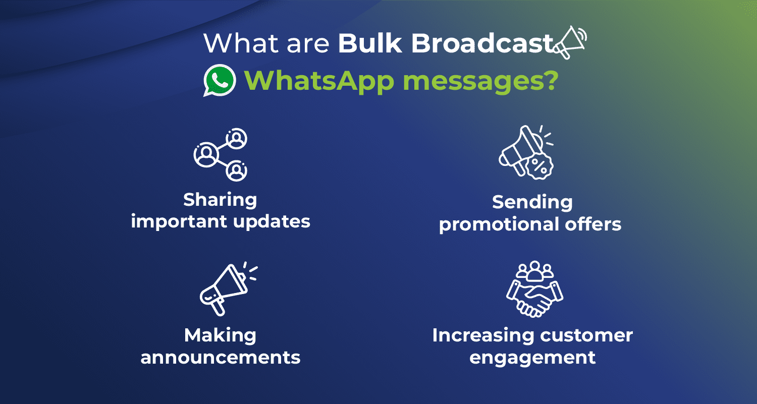 What are Bulk Broadcast WhatsApp messages?