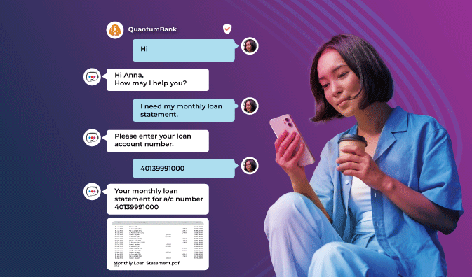 Image illustrating case study of how whatsapp banking via chatbot helped Bank of Baroda deliver automated and real-time WhatsApp banking 